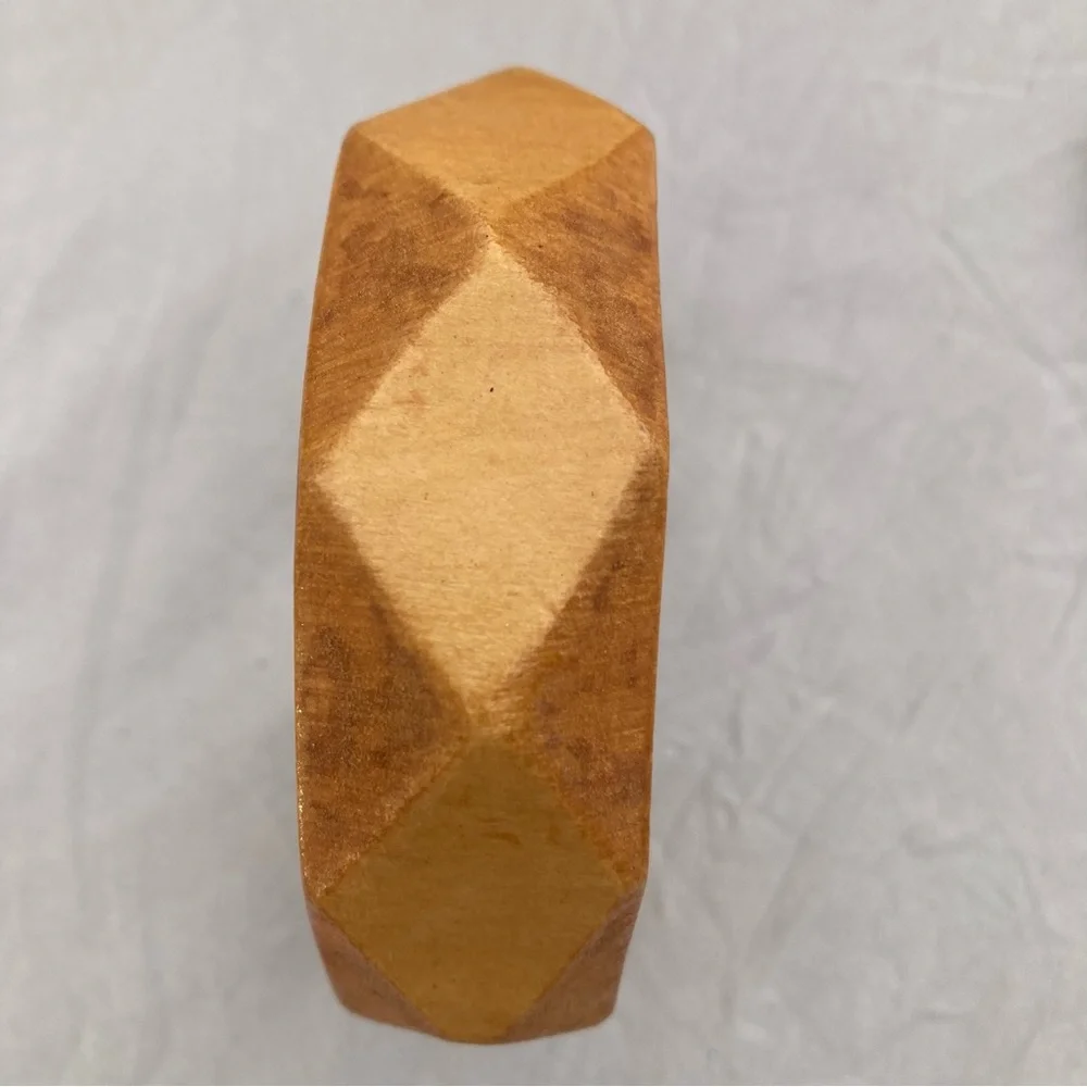 Hand carved Wooden Bangle Bracelet